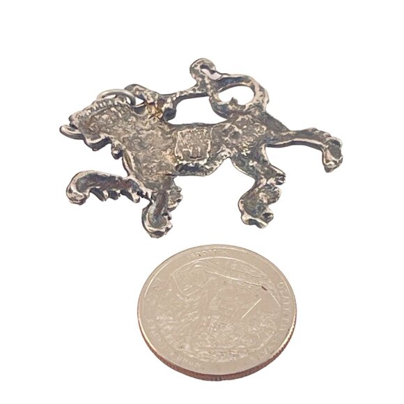 Vintage Silver Lion Pendant Handcrafted Mythical Beast Jewelry Ornate Medieval S - Picture 3 of 6